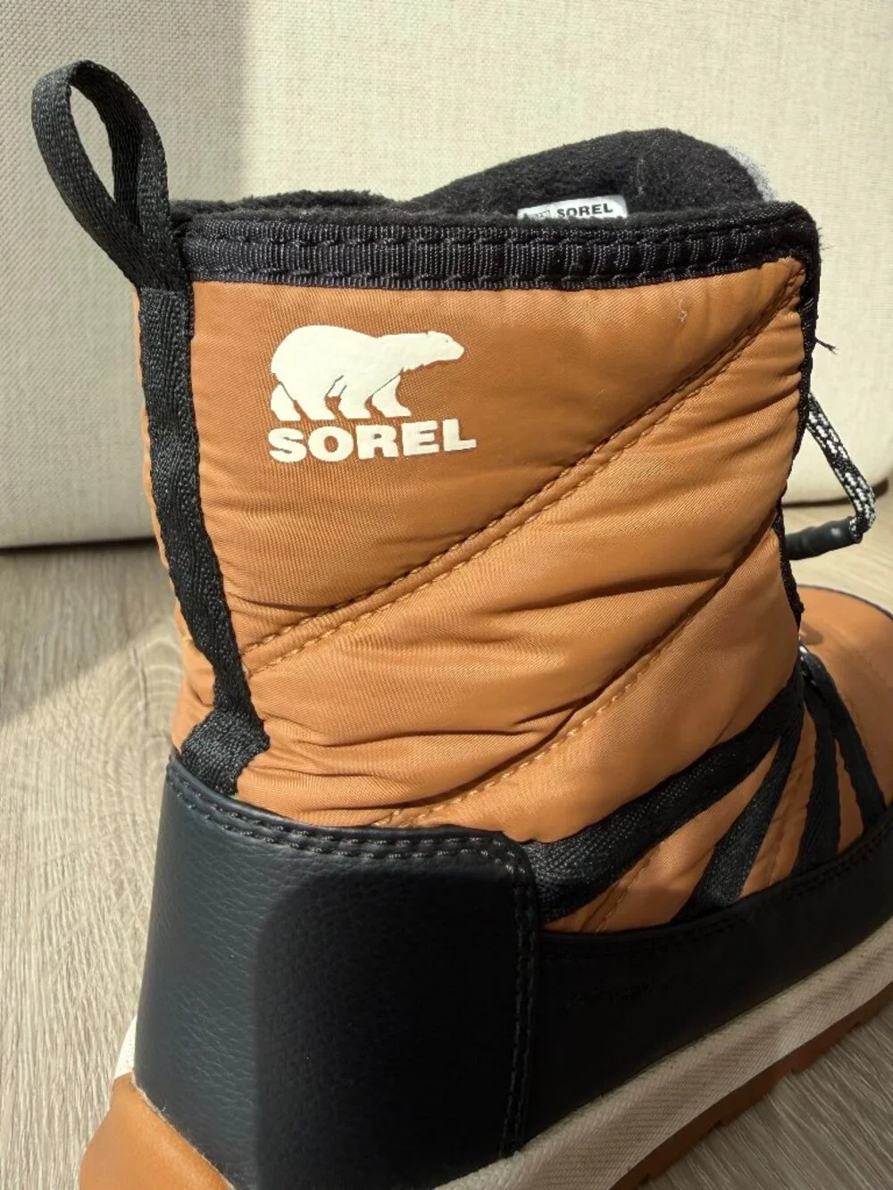 SOREL Whitney III Plus Waterproof Snow Boots Big Kids Gray Tan